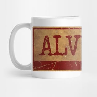 Alvvays - siple text gold  retro, vintage Mug